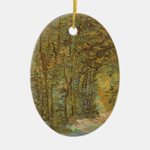 Ornement Ovale En Céramique Sentier dans les Bois par Vincent van Gogh, Art Vi