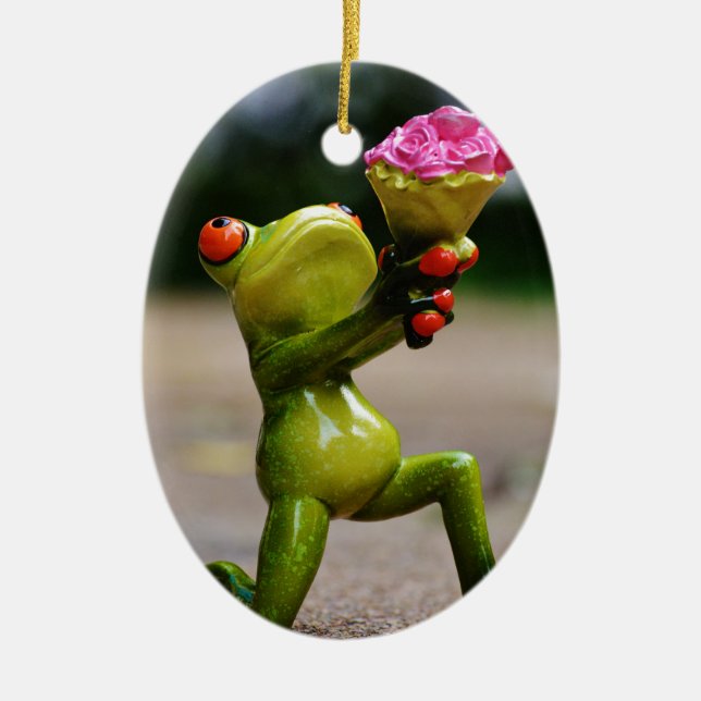 Ornement Ovale En Céramique Serez-vous mon.... (Devant)