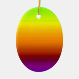Ornement Ovale En Céramique Spectre des couleurs horizontales -3