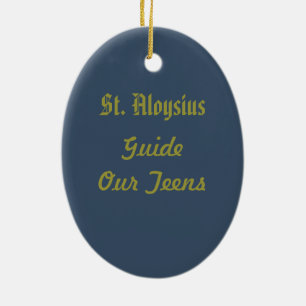 Ornement Ovale En Céramique St. Aloysius Gonzaga (PM 01)