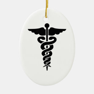 Ornement Ovale En Céramique Symbole Médicale
