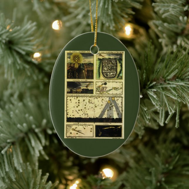 Ornement Ovale En Céramique Théâtre Cometicum Comets par Stanislaw Lubieniecki (Arbre)