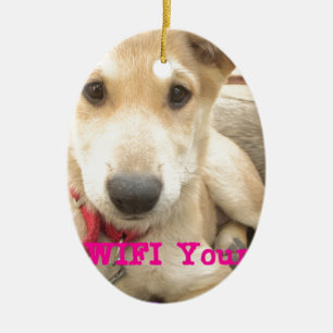 Ornement Ovale En Céramique Tu Devrais WIFI Ton Amour Tous Les Jours