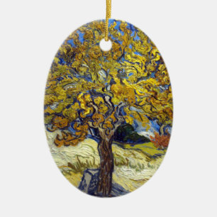 Ornement Ovale En Céramique Van Gogh Mulberry Tree Art impressionniste