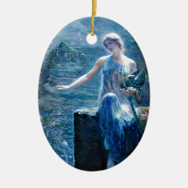 Ornement Ovale En Céramique Veillée de Valkyrie (Devant)