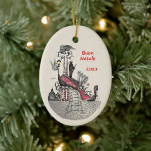 Ornement ovale en céramique - Venise Italie