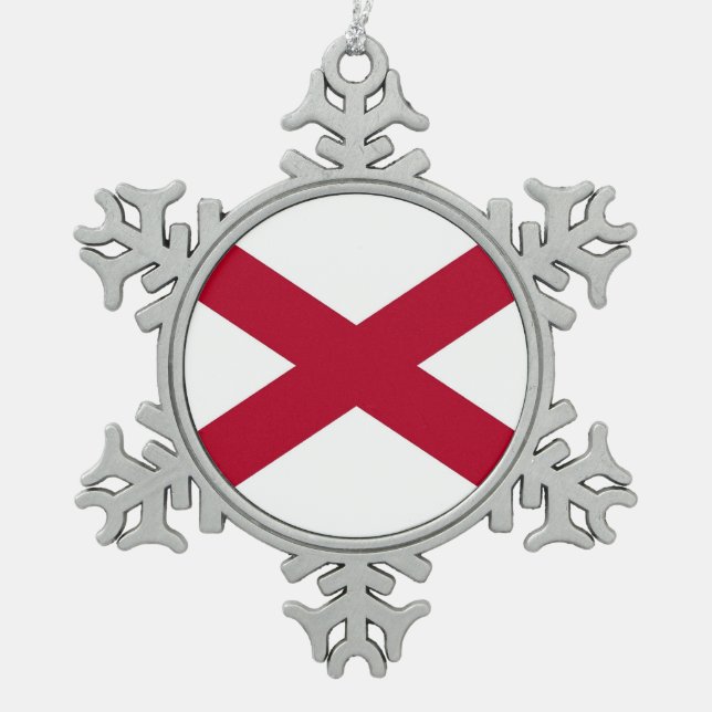 Ornement patriotique de flocon de neige avec drape (Devant)