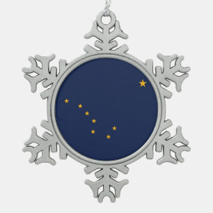 Ornement patriotique de flocon de neige avec drape