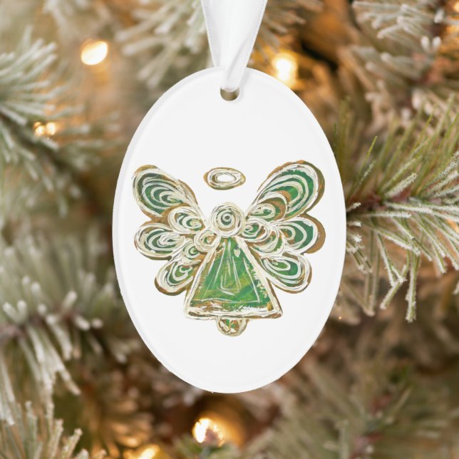 Ornement Pendentif de vacances Green Guardian Ange (Arbre)