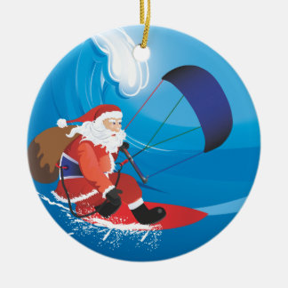 Ornement père Noël Kitesurf