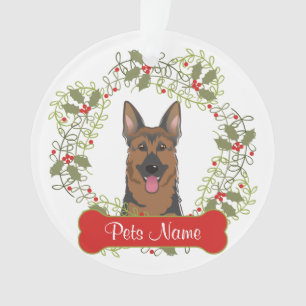 Ornement personnalisable de chien de berger