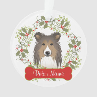 Ornement personnalisable de chien de berger de