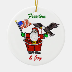 Ornement personnalisable patriotique de Noël de