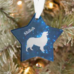 Ornement Personnalisé Australian Shepherd Dog Star