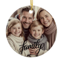 Ornement personnalisé avec photo de famille et écr