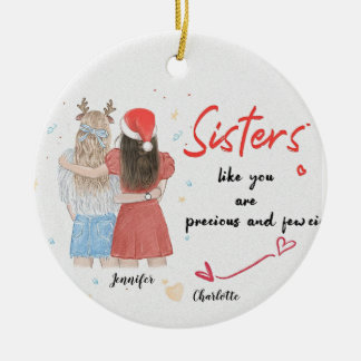 Ornement personnalisé Bestie de décoration de Noël