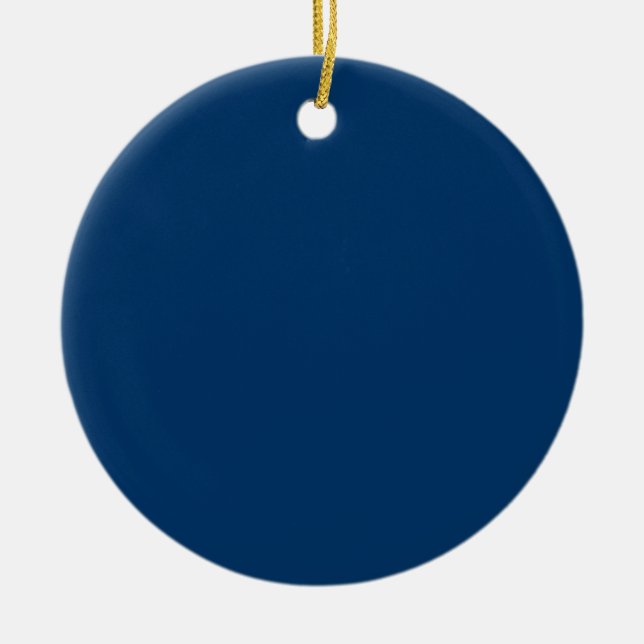 Ornement personnalisé bleu nuit - Commandes en vra (Devant)