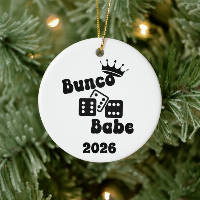 Ornement personnalisé Bunco Babe (Arbre)