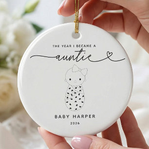 Ornement personnalisé de bébé fille pour nouvelle