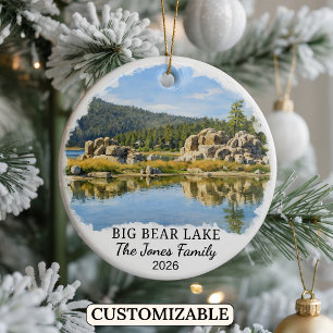 Ornement personnalisé de Big Bear Lake, Californie