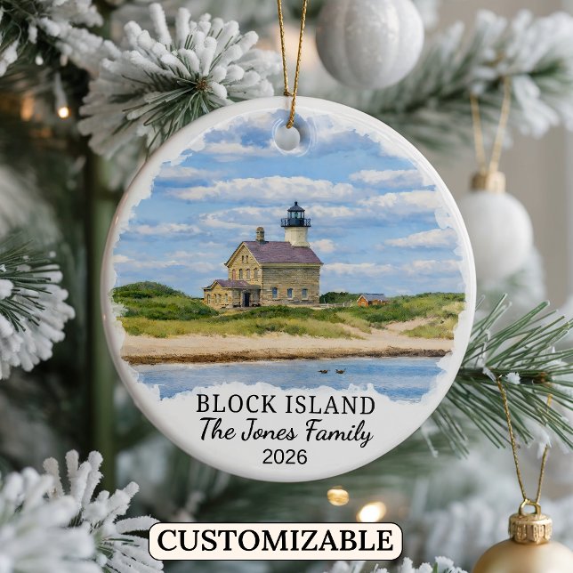 Ornement personnalisé de Block Island, Rhode Islan (Créateur téléchargé)