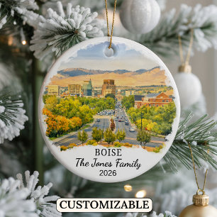 Ornement personnalisé de Boise, État de l'Idaho pe