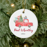 Ornement personnalisé de camion de Noël pour nouve<br><div class="desc">Petit garçon personnalisé Vêtements de Noël pour nouveau-né</div>