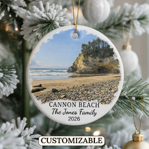 Ornement personnalisé de Cannon Beach, Oregon sur