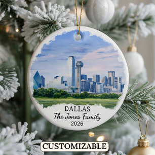 Ornement personnalisé de Dallas, Texas sur mesure