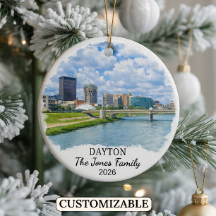 Ornement personnalisé de Dayton, État de l'Ohio su