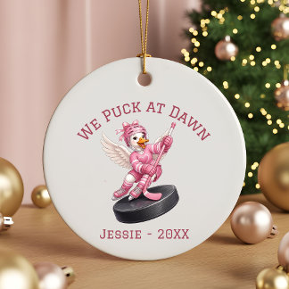 Ornement personnalisé de hockey sur glace pour fil