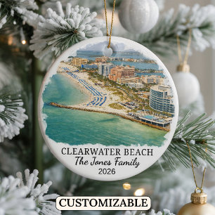 Ornement personnalisé de la plage de Clearwater, F