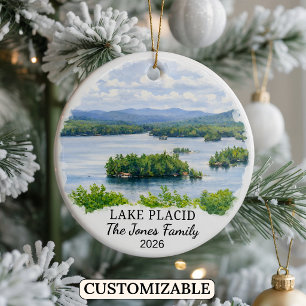 Ornement personnalisé de Lake Placid, sur mesure N