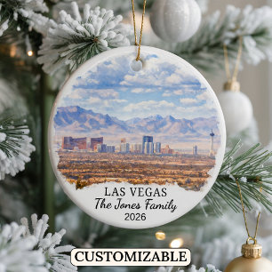 Ornement personnalisé de Las Vegas, Nevada sur mes