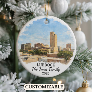 Ornement personnalisé de Lubbock, Texas sur mesure