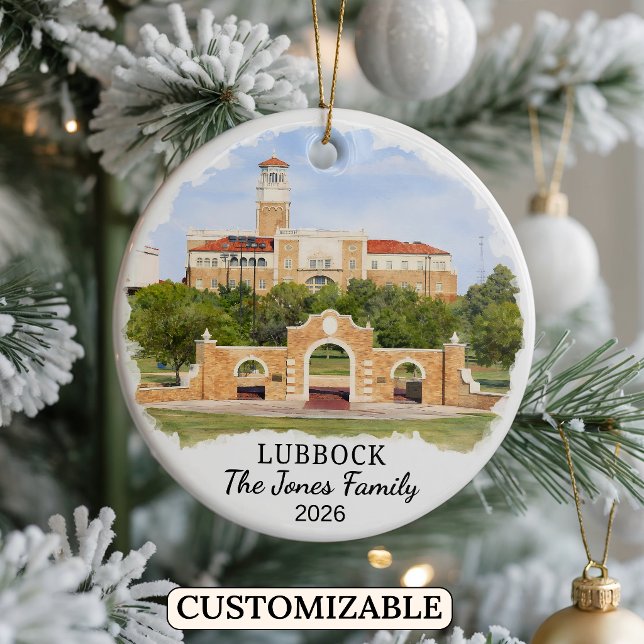 Ornement personnalisé de Lubbock, Texas sur mesure (Créateur téléchargé)
