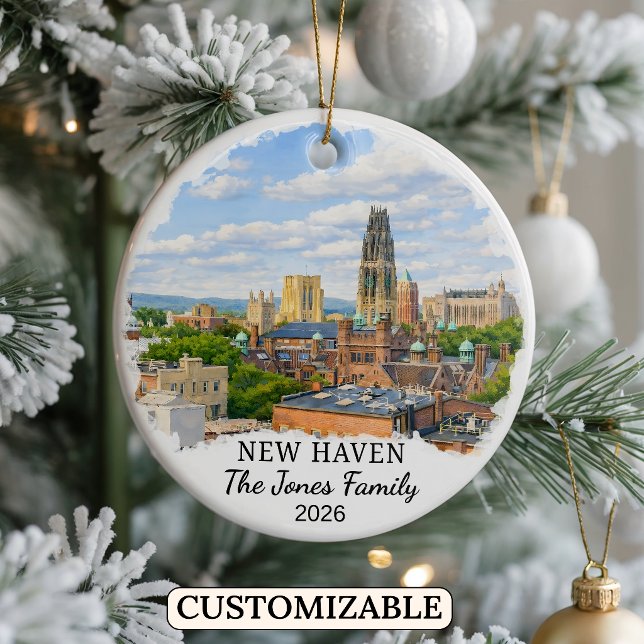 Ornement personnalisé de New Haven sur mesure Conn (Créateur téléchargé)