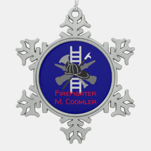 Ornement personnalisé de Noël de sapeur-pompier