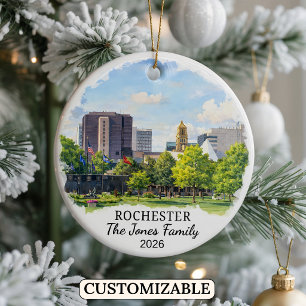Ornement personnalisé de Rochester, Minnesota sur