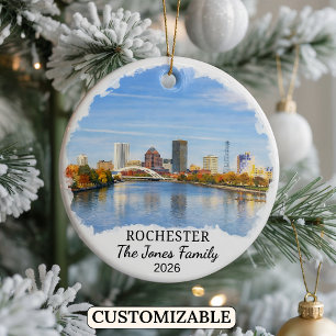 Ornement personnalisé de Rochester, New York sur m
