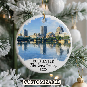 Ornement personnalisé de Rochester, New York sur m