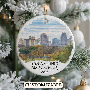 Ornement personnalisé de San Antonio, Texas sur me