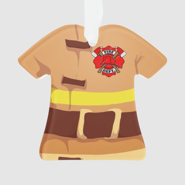 Ornement personnalisé de sapeur-pompier de pompier (devant)