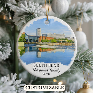 Ornement personnalisé de South Bend, Indiana sur m