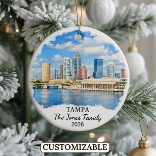 Ornement personnalisé de Tampa, Floride sur mesure