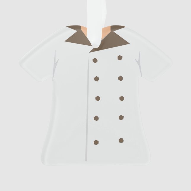 Ornement personnalisé de vacances de Noël de chef (devant)