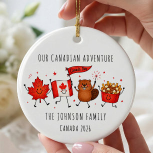 Ornement personnalisé de voyage en famille au Cana