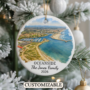 Ornement personnalisé d'Oceanside, Californie sur