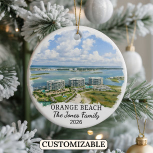 Ornement personnalisé d'Orange Beach, Alabama sur