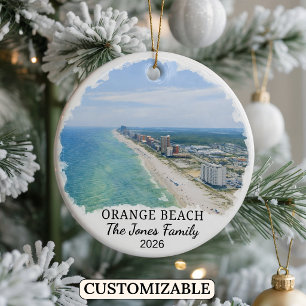 Ornement personnalisé d'Orange Beach, Alabama sur